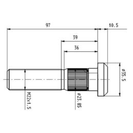 ŚRUBA KOŁA ROR TM M22X1,5  L-97MM