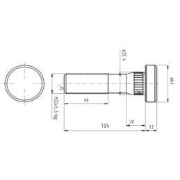 ŚRUBA KOŁA DAF M22X1,5 L-104MM