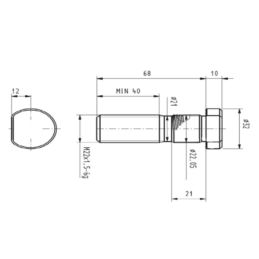 ŚRUBA KOŁA MB ACTROS M22X1,5 L-68MM