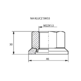 NAKRĘTKA KOŁA M22X1,5 H-30 SW33 RVI SAF