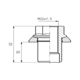 NAKRĘTKA KOŁA M22X1,5 H-62 SW32 AL-F MB