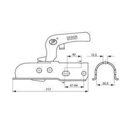 ZACZEP KULOWY 1300KG NA RURĘ 50MM KR