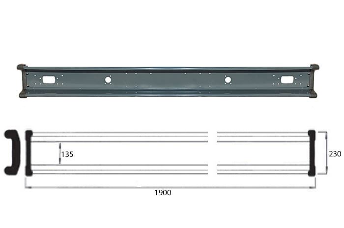 ZDERZAK TYLNY UNI L-1900 SZARY