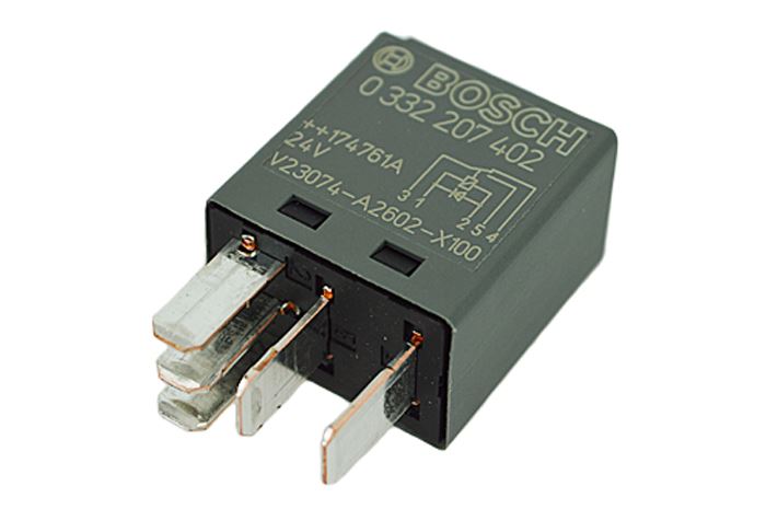 PRZEKAŻNIK MINI 24V 10A 5-PIN Z DIODĄ BOSCH