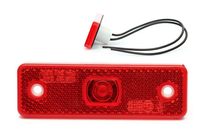 Lampa obrys LED WAŚ W44 czerwona z uszczelką