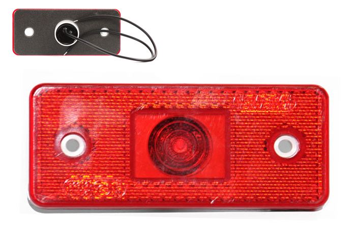 Lampa obrys LED WAŚ W17D czerwona z uszczelką