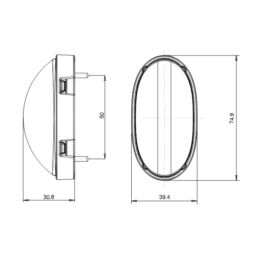 Lampa obrys LED WAŚ W255N czerwona