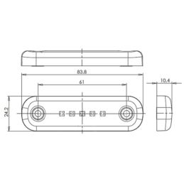 Lampa obrys LED WAŚ W97.2 biała