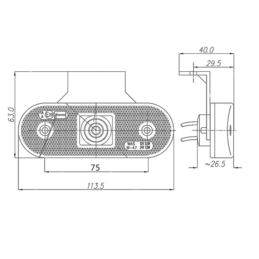 Lampa obrys LED WAŚ W47 żółta