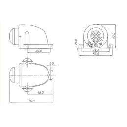 Lampa obrys-d LED WAŚ W25 czerwona