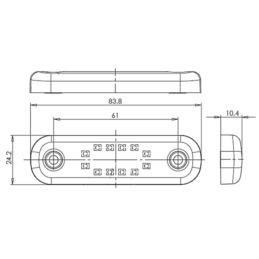 Lampa obrys LED W97.3 czerwona