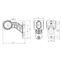 Lampa obrys-w LED WAŚ W148.2 /45st krótka/ prawa