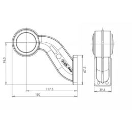 Lampa obrys-w LED WAŚ W21.10N prawa