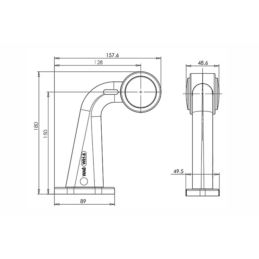 Lampa obrys-w LED WAŚ W21.5N lewa