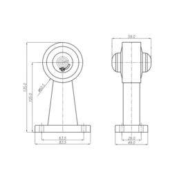 Lampa obrys-w LED WAŚ W21.6 prawa