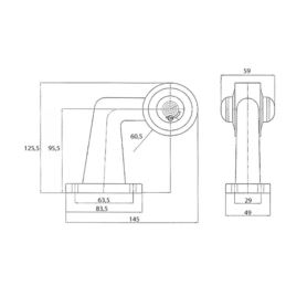Lampa obrys-w LED WAŚ W21.2 prawy