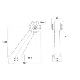 Lampa obrys-w LED WAŚ W21.3 prawa