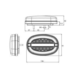 Lampa p-mgielna LED W214 z cofania