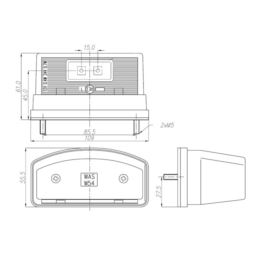 Lampa rejestracji LED WAŚ W54