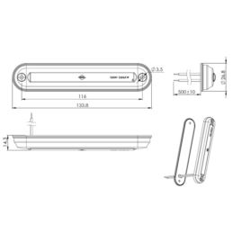 LAMPA OBRYS LED  HOR-91 BIAŁA