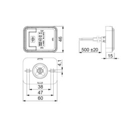 Lampa obrys LED HOR112 żółta