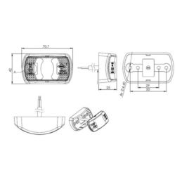 LAMPA OBRYS LED  HOR-82 ŻÓŁTA