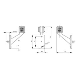 Lampa obrys-w LED HOR44 /45st krótka/ prawa