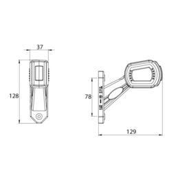 Lampa obrys-w LED HOR101 /45st krótka/ prawa