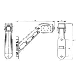 Lampa obrys-w LED HOR53 /45st długa/ prawa