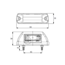 LAMPA OBRYS-WB LED  HOR-63 /PRZYLEGAJĄCA/
