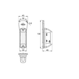 LAMPA OBRYS-WB LED  HOR-63 WISZĄCA PRAWA