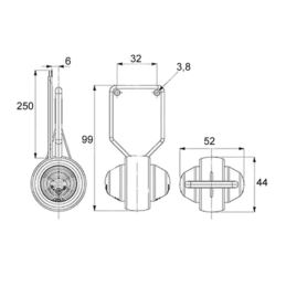 Lampa obrys-wb LED HOR51 wisząca prawa