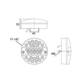 Lampa p-mgielna LED W59D z cofania 24V