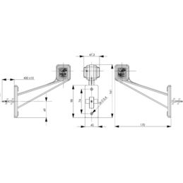 Lampa obrys-w LED HOR44 /45st długa/ lewa