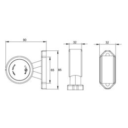 Lampa obrys-w LED HOR69 /prosta krótka/