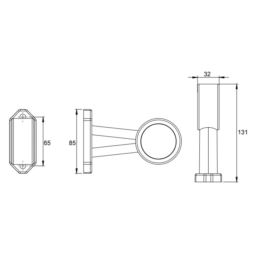 Lampa obrys-w LED HOR69 /prosta średnia/