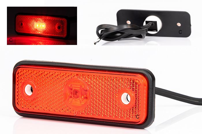 LAMPA OBRYS LED  FT-4 CZERWONA