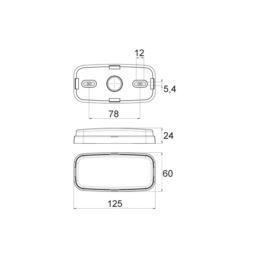 Lampa obrys LED FT-075 biała