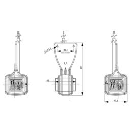 Lampa obrys-wb LED HOR44 wisząca lewa