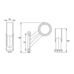 Lampa obrys-w LED HOR69 /45st krótka/ prawa