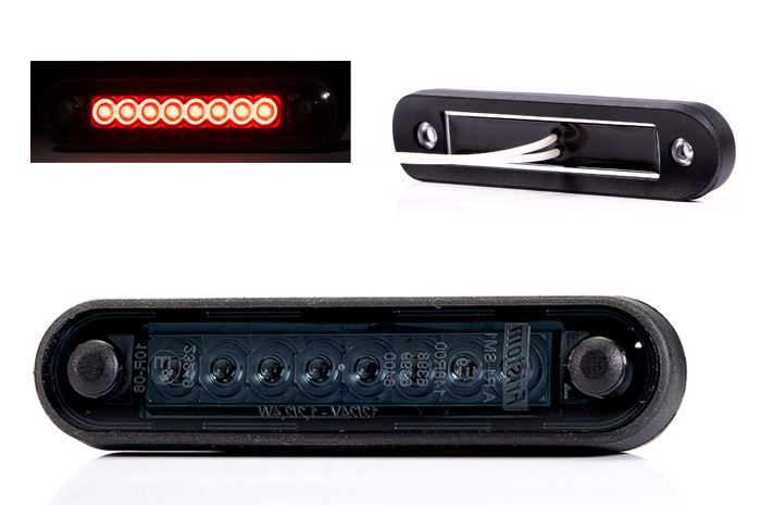 Lampa obrys LED FT-073 czerwona LONG DARK
