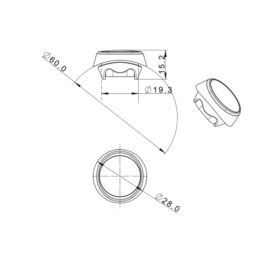 Lampa obrys LED FT-074 czerwona