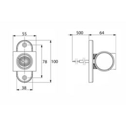 Lampa obrys-w LED HOR77A /prosta krótka/