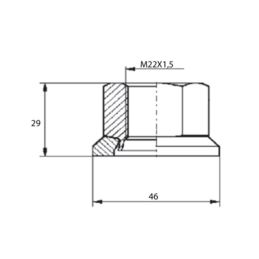 NAKRĘTKA KOŁA M22X1,5 H-27 SW32