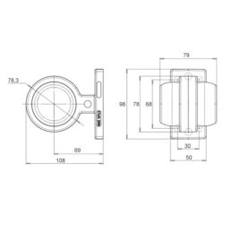 Lampa obrys-wd LED W74.2AN