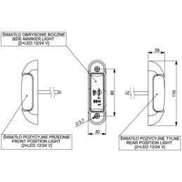 Lampa obrys-wb LED HOR83