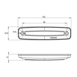 Lampa obrys LED FT-079 biała