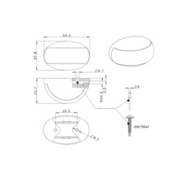 Lampa obrys LED FT-067 biała DARK