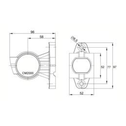Lampa obrys-w LED FT-140 krótka prawa