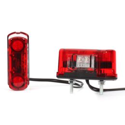 Lampa rejestracji LED W53 czerwona